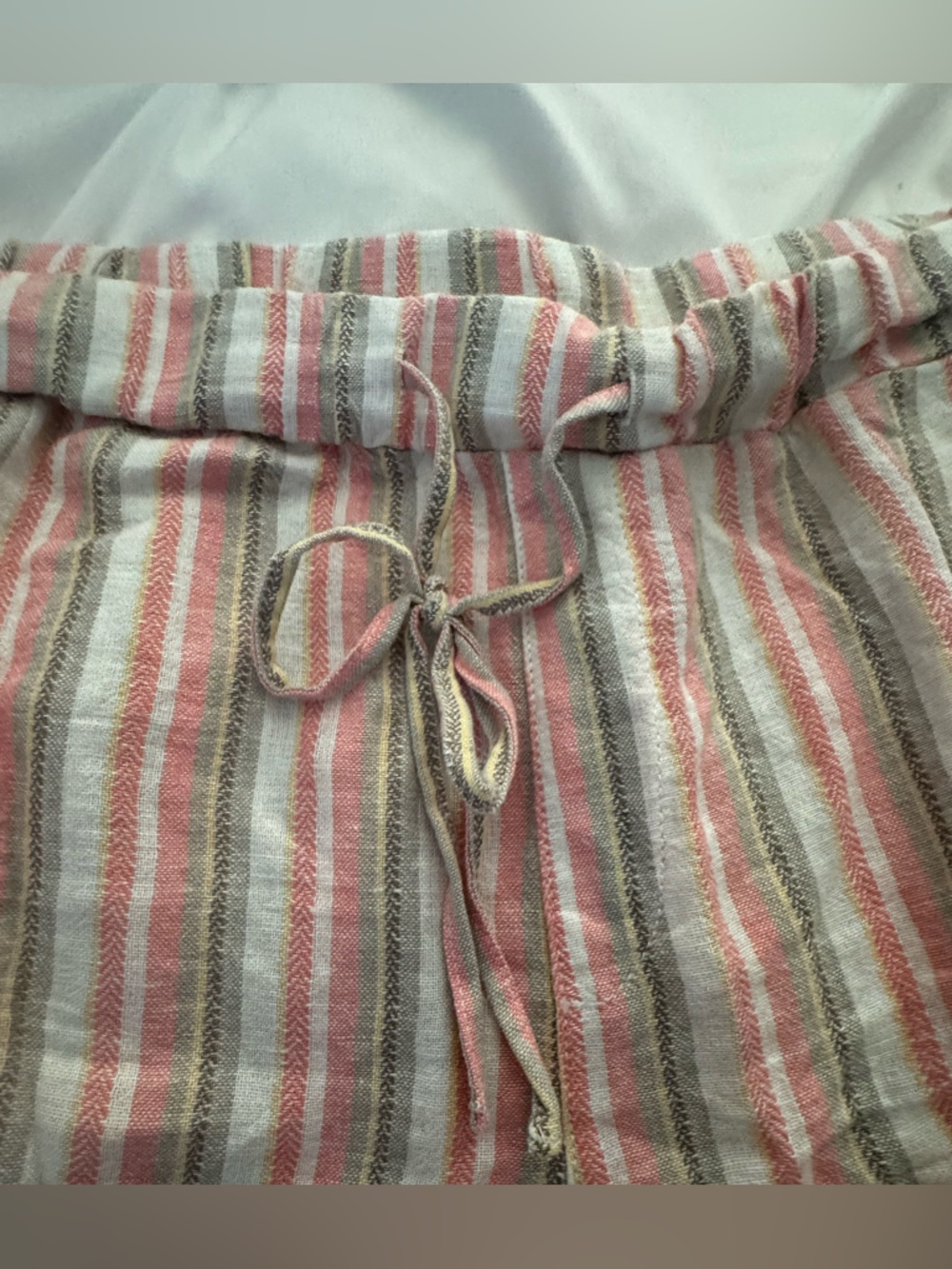 Briggs New York Pink, Gray and Yellow Striped Shorts - Picture 2 of 5